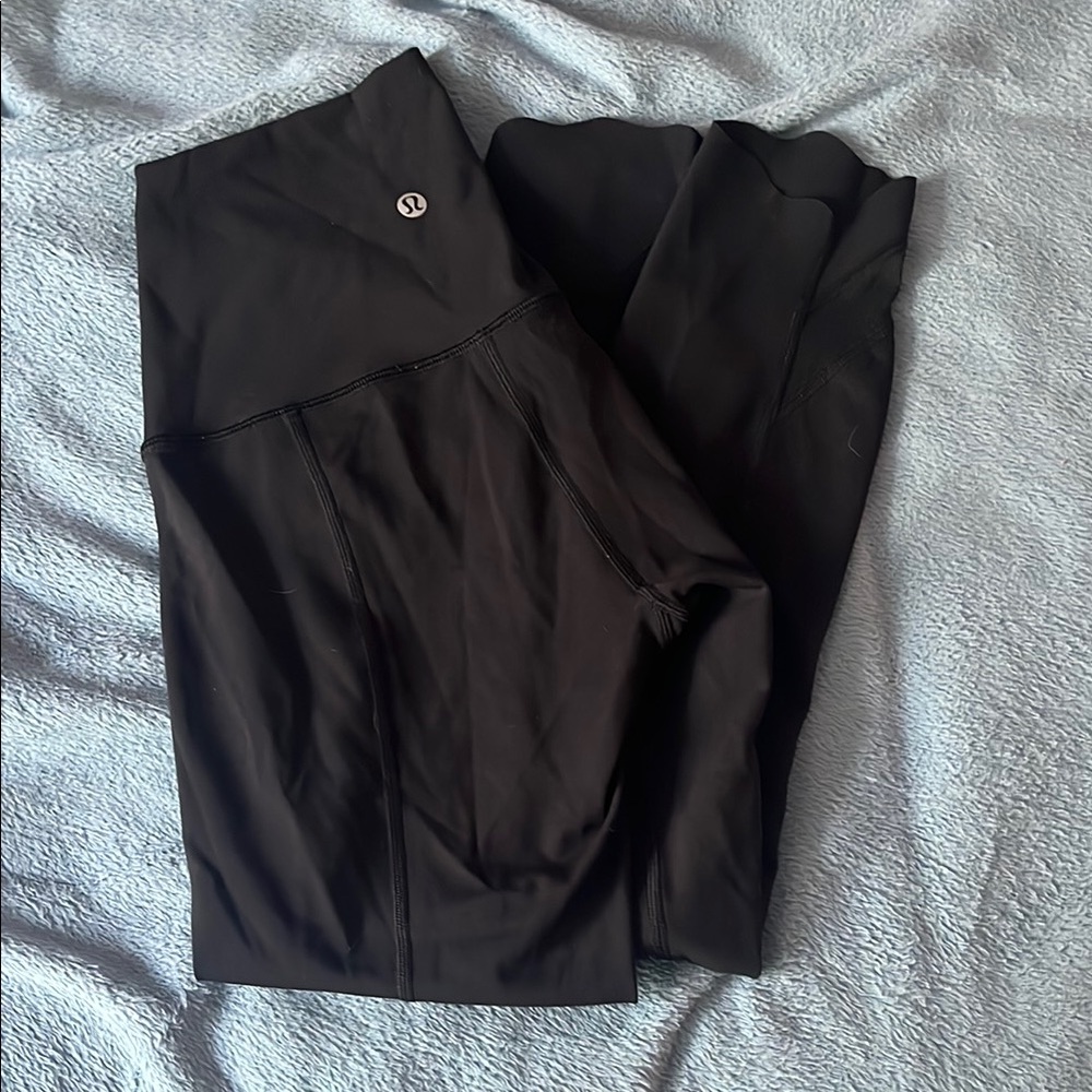 Lululemon Athletica Black High-Waist Cropped Leggings